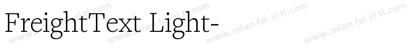 FreightText Light字体转换